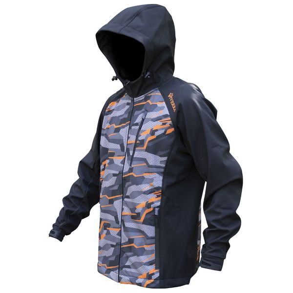 Куртка Viverra Softshell Infinity Hoody Black Camo Orange РБ-2239059