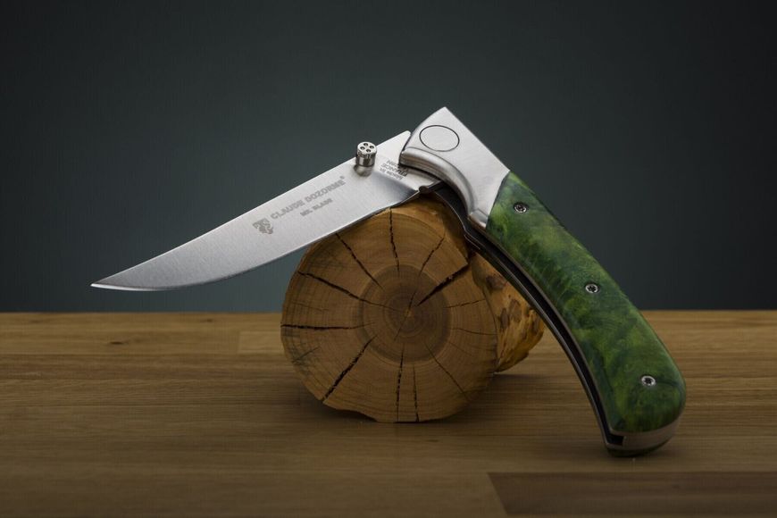 Охотничий складной нож ЕОК с ручкой из зеленого тополя. 1.15.140.75