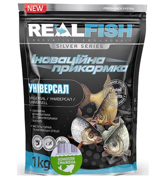 Прикормка Real Fish Универсал Смажена конопля 1кг RFG-04