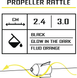 Погремушка пропеллер Black Cat Propeller Rattles, 2.4см Флуоресцентный оранжевый