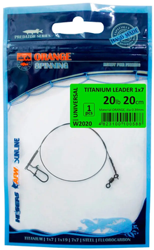 Поводок UKRSPIN Orange Spinning AFW 1х7 (1шт/уп) 1590.02.87