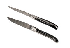 Набор из 2 ножей из Дамаской стали для стейка Languiole, черный рог LTC297PCN