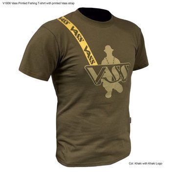 Футболка Vass Fisherman Printed w/strap T-Shirt Khaki V1806/7/L