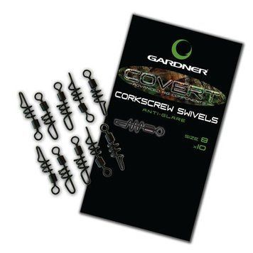 Винтообразный вертлюжек Gardner Covert Corkscrew Swivel №8 CCSWV8