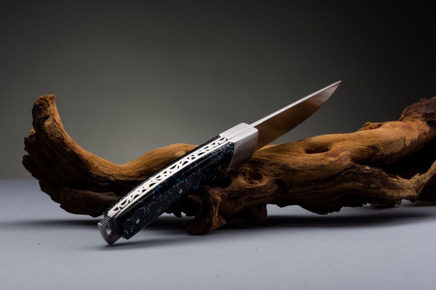 Нож со складным лезвием Le Thiers "Pocket" ручной работы, термохромный T8TH