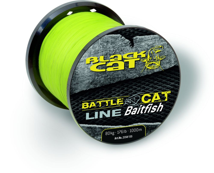 Шнур для сома, 0,55mm Battle Cat Line Baitfish 1000m 80kg gelb 2350155