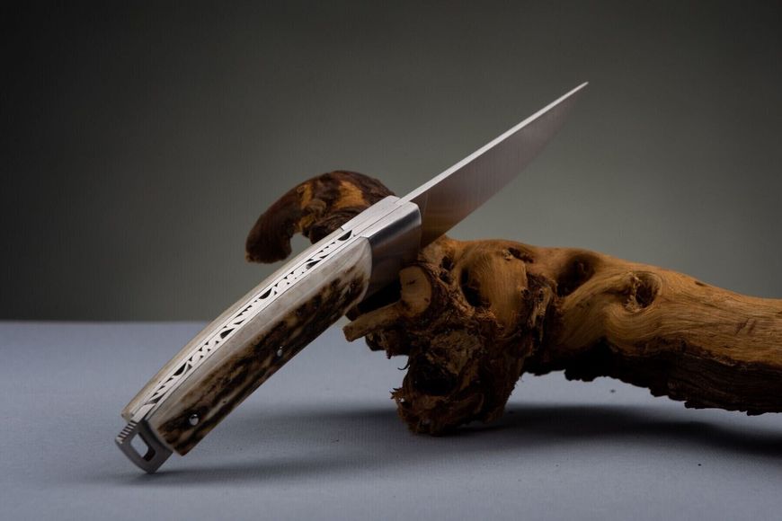 Нож со складным лезвием Le Thiers "Pocket" ручной работы, олень T8BC