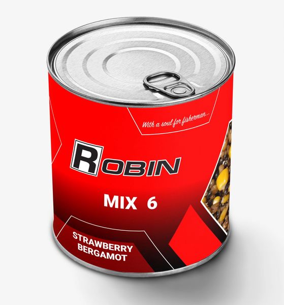 "MIX-6" зерен ROBIN 900 ml.з/б Полуниця-Берегомет 21095