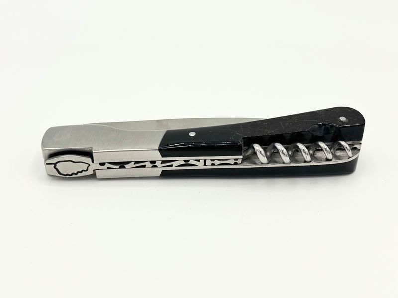 Корсиканський нож ручной работы Corsican Vendetta Traditional with Corkscrew Buffalo bark V2BB