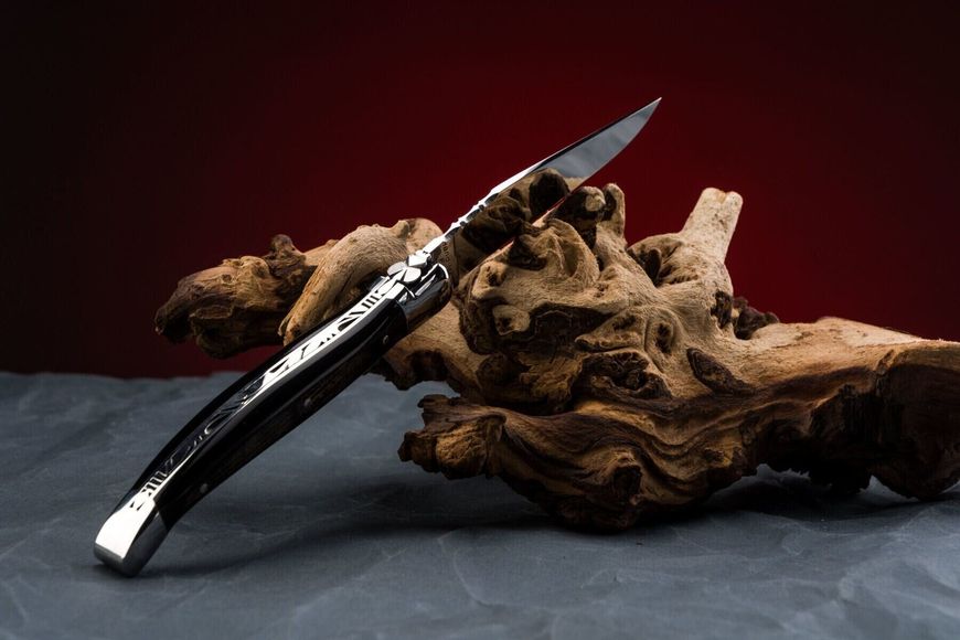 Нож со складным лезвием Laguiole 12 см ручной работы, рог буйвола L12BB